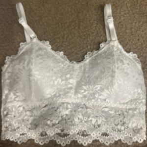 white lace bralette